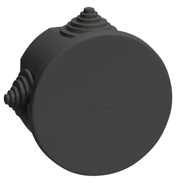 IEK Коробка расп. КМ41237 D=75х40мм IP44 4 вв. черная