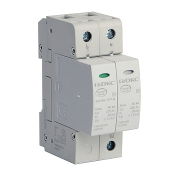 DKC УЗИП, класс II, 2-полюсный, L-N-PE, 40кА