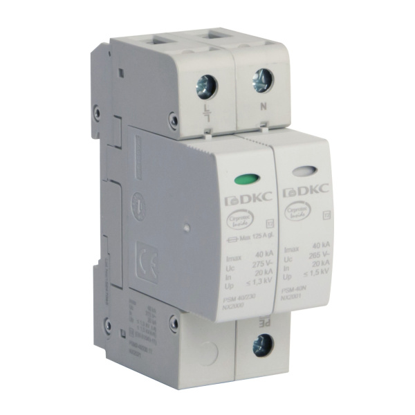 DKC УЗИП, класс II, 2-полюсный, L-N-PE, 40кА