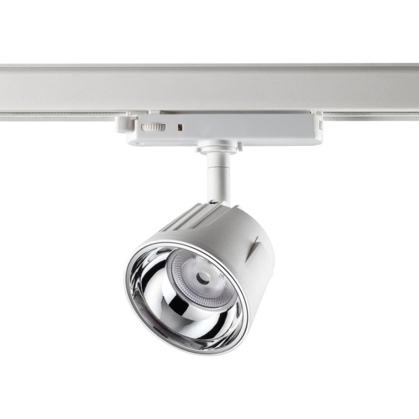 Novotech 358729 PORT NT21 098 белый/хром Трехфазный трековый светодиодный светильник IP20 LED 4000K 20W 100-265V KNOF
