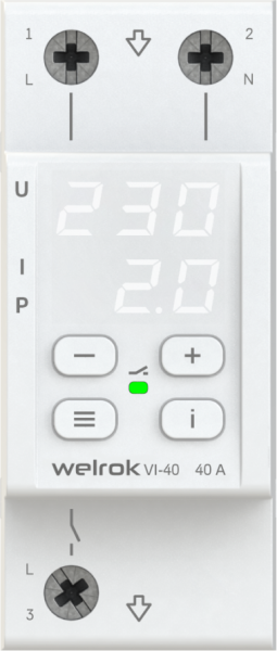 Купить Welrok VI-40 Реле напряжения 40 А (max 50 A), 8 800 ВА