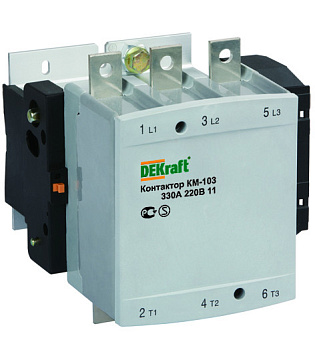 Dekraft Контактор 400А 380В АС3 1НО+1НЗ КМ-103