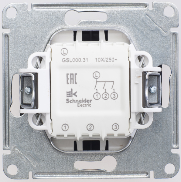 Купить Systeme Electric Glossa Шоколад Выключатель 3-клавишный сх.3, 10AX