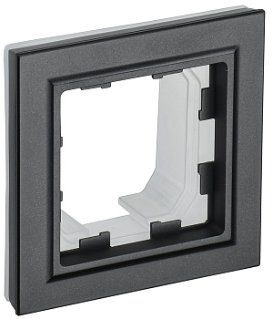 IEK BRITE BASE Черный Рамка 1-м IP44 РУ-1-БрЧ-44