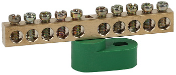 ЭРА NO-222-104-1 Зеленый Шина PE "земля" на одном угловом изоляторе ШНИ-6х9-10-У1