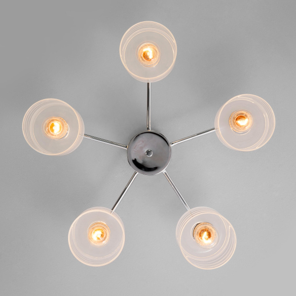 Купить Eurosvet Потолочная люстра с плафонами 30176/5 хром a054573