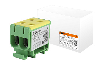 TDM Клемма вводная силовая КВС 4 ввода 6-50 кв.мм. желтая/зеленая SQ0833-0103