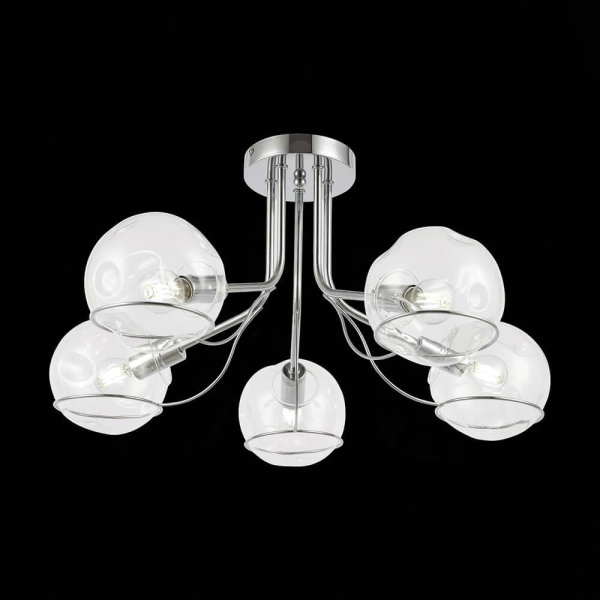 Купить Evoluce SLE102502-05 Светильник потолочный Хром/Прозрачный E14 5*40W