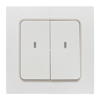 EKF Умный беспроводной выключатель Стокгольм 2-кл. белый Zigbee Сonnect