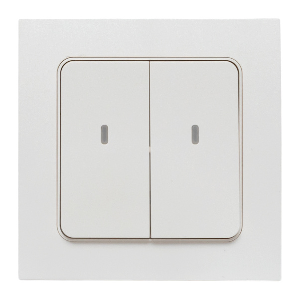 EKF Умный беспроводной выключатель Стокгольм 2-кл. белый Zigbee Сonnect