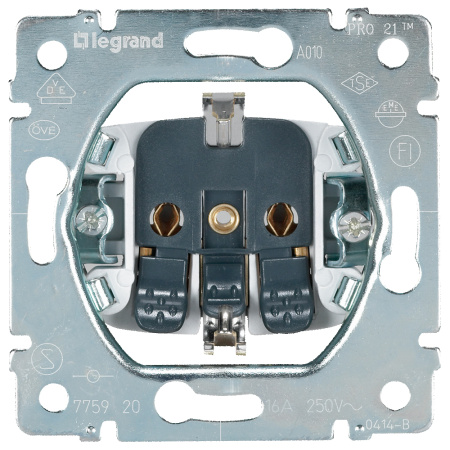 Legrand PRO 21 Мех Розетка с/з, пруж клеммы 775920