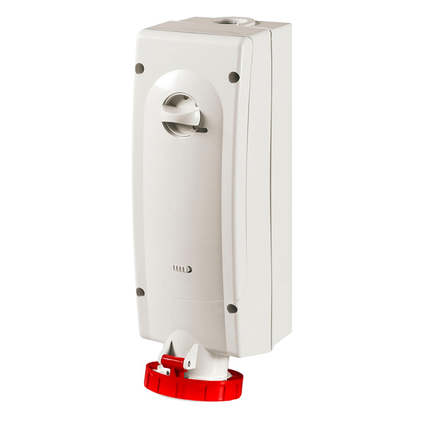 DKC Розетка настенная с механической блокировкой и боковым расположением разъема IP67 63А 3P+E 400В