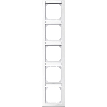 SE Merten SM Полярно-Бел Рамка 5-ая с полем для надписи вертикальная (MTN470519)