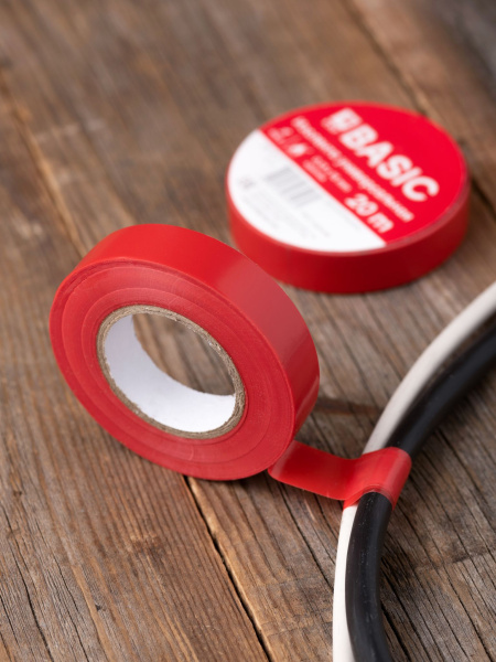 Купить EKF Basic Изолента класс В (0,13х15мм) (20м.) красная