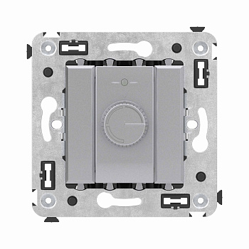 DKC Диммер поворотный в стену, "Avanti", "Закаленная сталь"