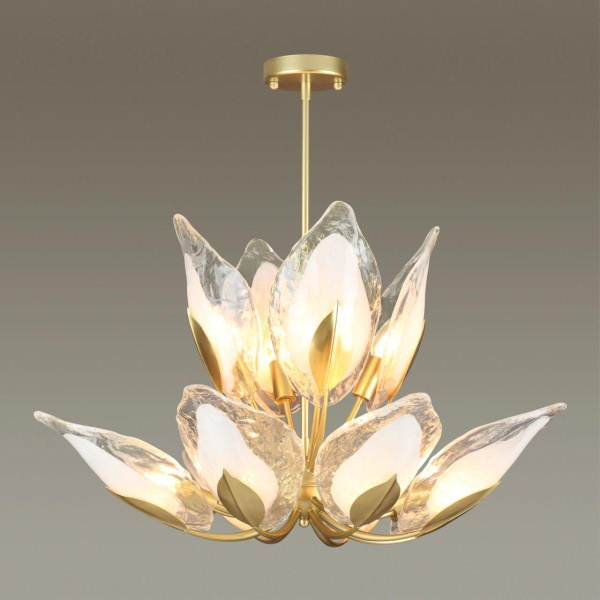 Купить Odeon Light 4924/12 HALL ODL22 371 матов.золотой/белый/стекло Люстра E14 12*40W MOKARTA