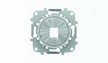 ABB SKY Moon Накладка для 1-го суппорта/разъёма типа 2017... или 2018..., со стальным суппортом, кольцо "хром" 2CLA861810A1401