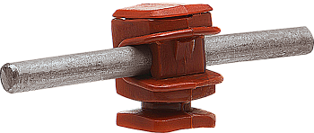 EZETEK Держатель проводника круглого 6-8 мм коричневый, высота 16 мм, пластик 91001