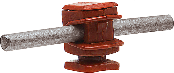 EZETEK Держатель проводника круглого 6-8 мм коричневый, высота 16 мм, пластик 91001