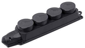 IEK OMEGA РБ34-1-0м Розетка (колодка) четырехместная с защитными крышками