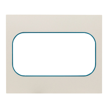 EKF PROxima Стокгольм Белый Линия синяя Рамка для розетки 2-ой