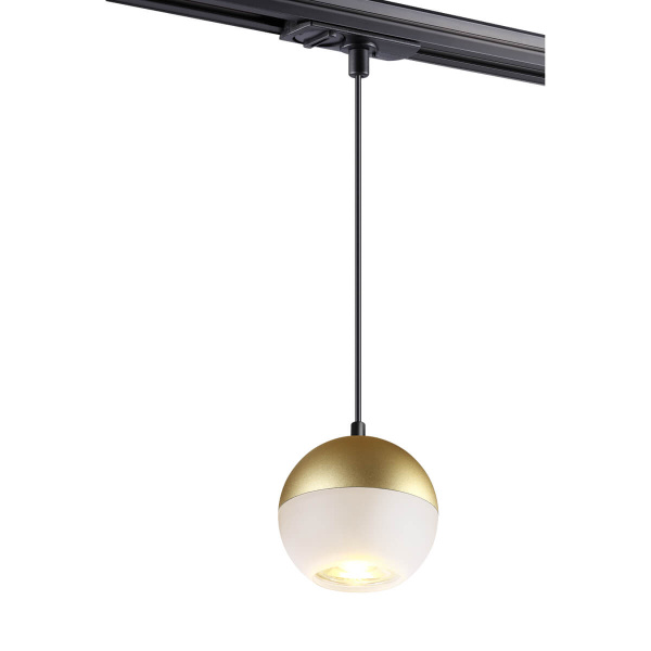 Novotech 370822 PORT NT22 матовое золото Светильник трековый однофазный трехжильный, провод 1м IP20 GU10 9W 220V GARN