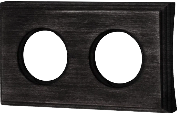 BIRONI Шедель Бук Угольно-черный Рамка 2-ая на бревно 280мм (скрытый монтаж) BF4C28-620-119