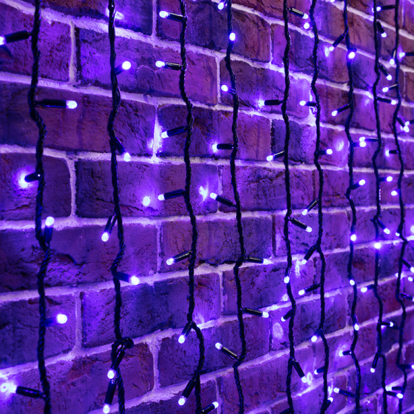 NEON-NIGHT Гирлянда "Светодиодный Дождь" 2х6м, эффект водопада, черный провод, 230 В, диоды СИНИЕ, 1520 LED 235-263