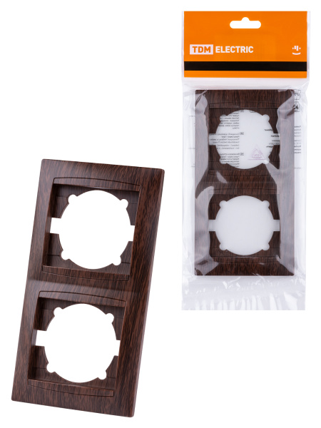 TDM Рамка 2-х постовая вертикальная венге "Лама" SQ1815-0433