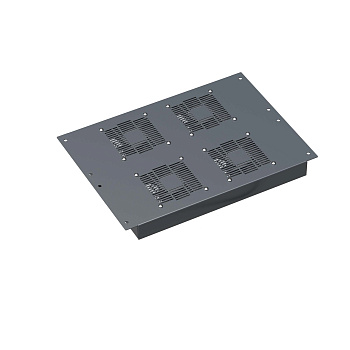 DKC Потолочный модуль 4 вентилятора для крыши напольных 19" IT-корпусов ДКС серии CQE шириной 600мм, RAL7011