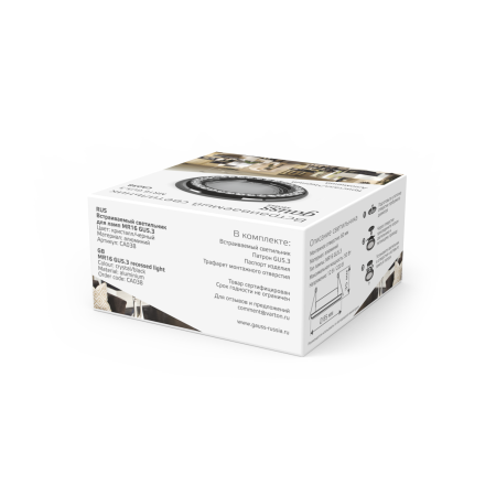 Купить Gauss Светильник Strass Gu5.3 1/30 круг, кристал/черный CA038