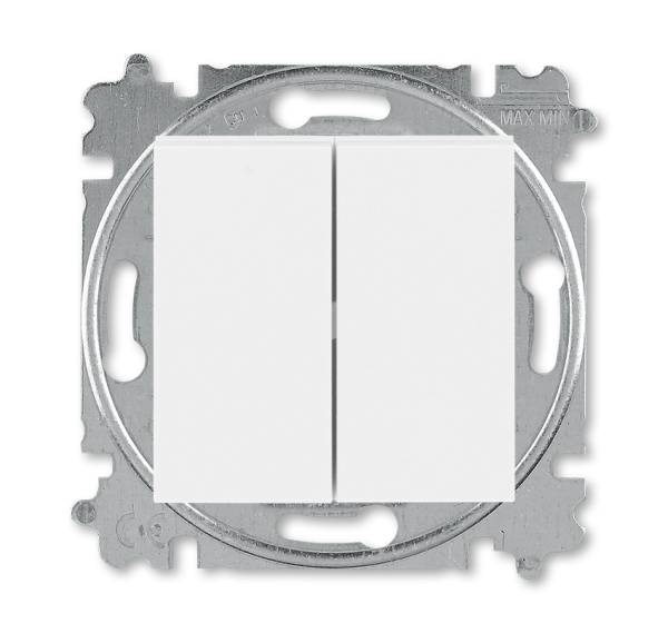 ABB EPJ Levit белый / белый Переключатель 2-клавишный 2CHH595245A6003