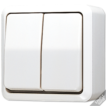 JUNG Выключатель для накладного монтажа сдвоенный слоновая кость 605A