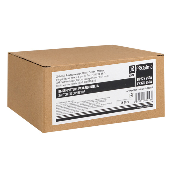 Купить EKF PROxima Выключатель-разъединитель ВР32У-35В31250 250А 1 направ. с д/г камерами съемная левая/правая рукоятка MAXima