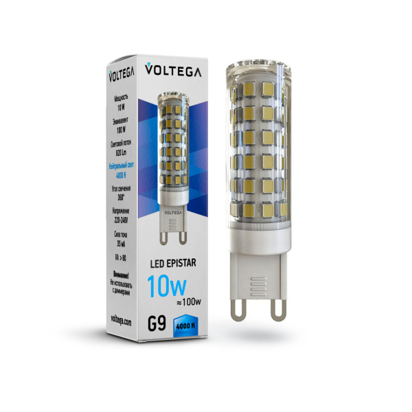 Voltega VG9-K1G9cold10W Капсула G9 4000К 10W 7039