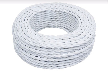 BIRONI Белый матовый Витой провод 3*0,75 10м B1-432-71-10