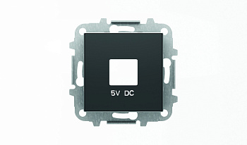 ABB SKY Чёрный бархат Накладка для механизмов зарядного устройства USB, арт.8185 2CLA858500A1501