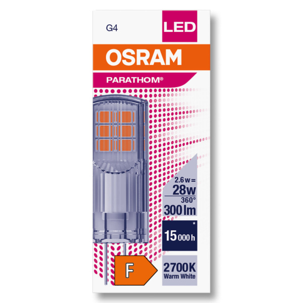 Купить OSRAM PARATHOM Special PIN CL 30 non-dim 2,6W/827 G4 4058075622449