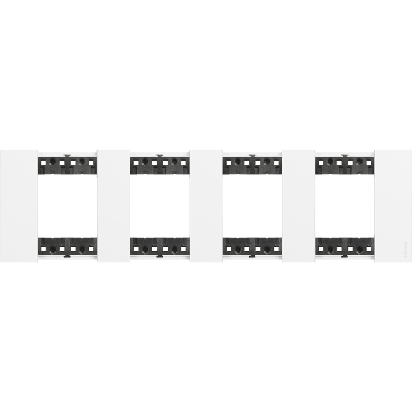 BT Living now Белый Рамка немецкий стандарт 4 поста (2+2+2+2 мод) KA4802M4KW