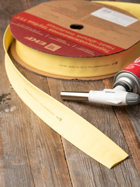 Купить EKF PROxima Термоусаживаемая трубка ТУТ нг 25/12,5 желтая рулон