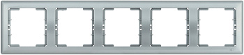 IEK РГ-5-БС Рамка 5 мест. гориз. BOLERO серебряный EMB50-K23