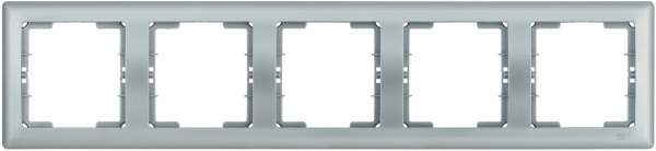 IEK РГ-5-БС Рамка 5 мест. гориз. BOLERO серебряный EMB50-K23