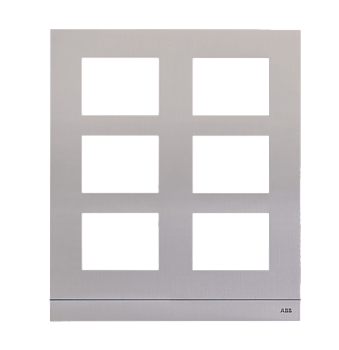ABB Рамка станции вызова, размер 1/5, серебристый 2TMA070130A0015