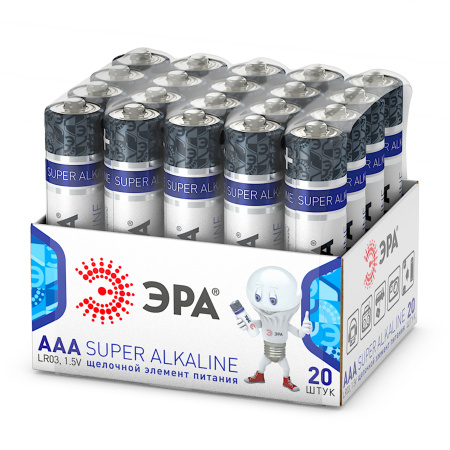 ЭРА Батарейки LR03-20 bulk SUPER Alkaline (20/480/20160) Б0054622