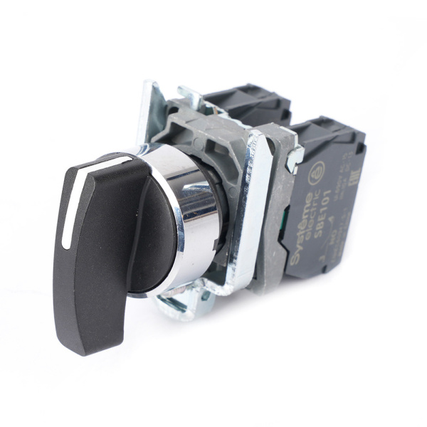 Systeme Electric Переключатель SB4 в сборе модульный 22мм 3 позиции с возвратом ручка 2НО