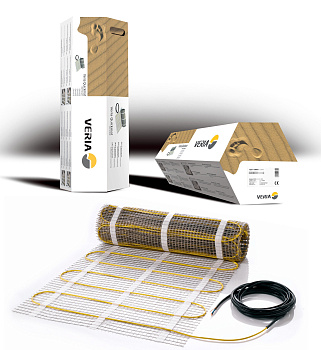 DEVI Электрический теплый пол Veria Quickmat 150 Вт/м.кв 375 Вт 0,5х5 2,5 кв.м. одножильный 189B0104
