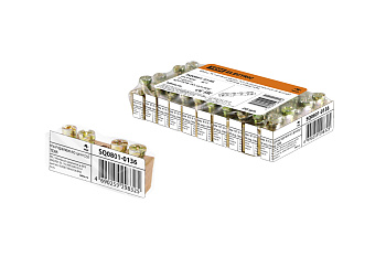 TDM Шина "N" нулевая 6х9мм  4/1 (4 группы/крепеж по центру) инд. стикер SQ0801-0136