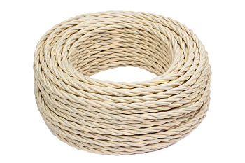 BIRONI Песочное золото матовый Витой провод 2*1,5 50м B1-424-719-50