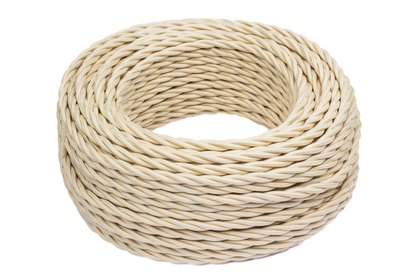 BIRONI Песочное золото матовый Витой провод 3*1,5 50м B1-434-719-50