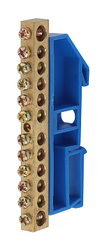 ЭРА NO-222-53 Синий Шина PE "земля" на DIN-изол ШНИ-8х12-12-Д